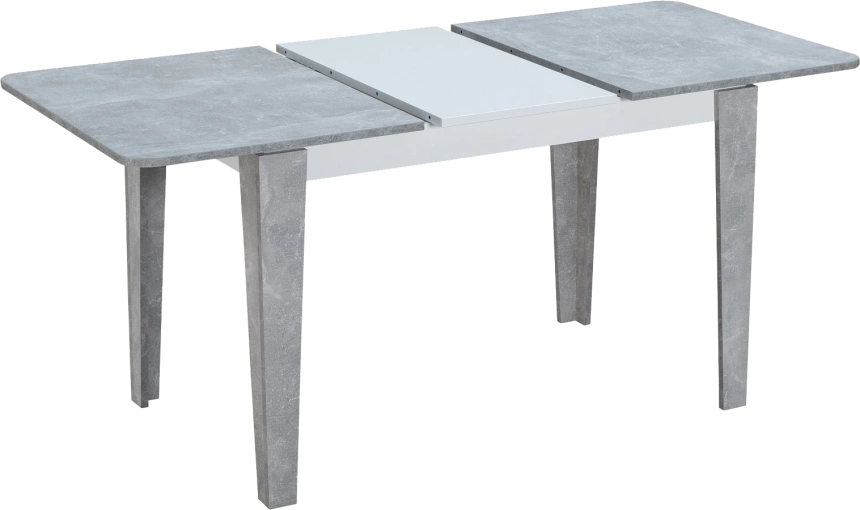 Кухонный стол раздвижной Edwin, Бетон-Белый, Бетон