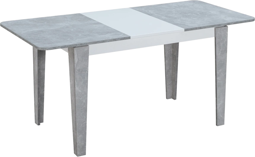 Кухонный стол раздвижной Edwin, Бетон-Белый, Бетон