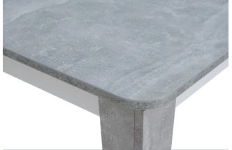 Кухонный стол раздвижной Edwin, Бетон-Белый, Бетон
