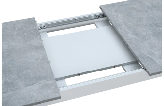 Кухонный стол раздвижной Edwin, Бетон-Белый, Бетон