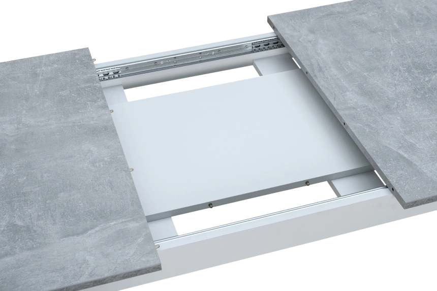 Кухонный стол раздвижной Edwin, Бетон-Белый, Бетон