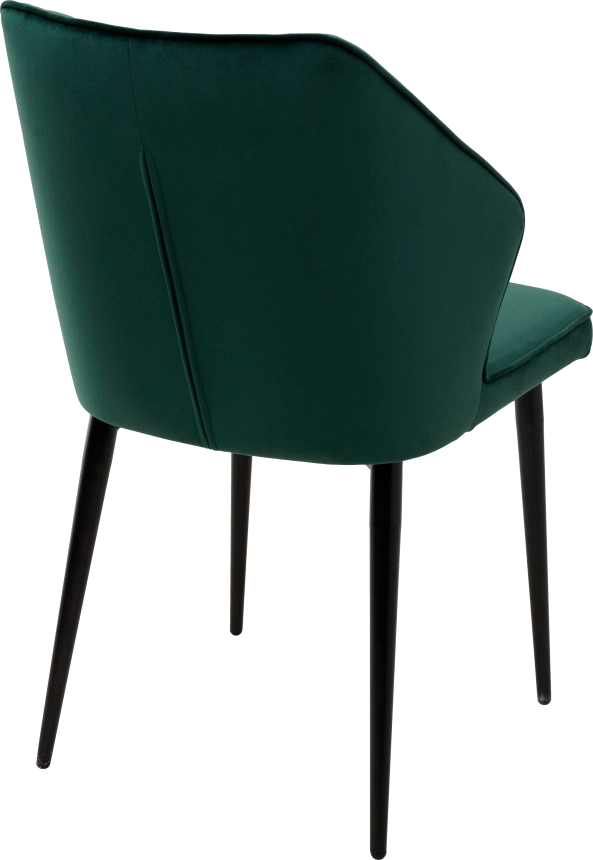 Стул Seattle-V, мягкий, зеленый #19, велюр, черный каркас