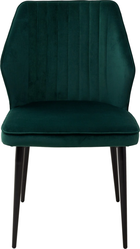 Стул Seattle-V, мягкий, зеленый #19, велюр, черный каркас
