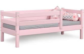 Кровать детская Соня-3, с защитой по периметру, розовый