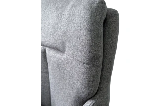 Стул Moon, мягкий, поворотный, серый Family-022, ткань, черный каркас 