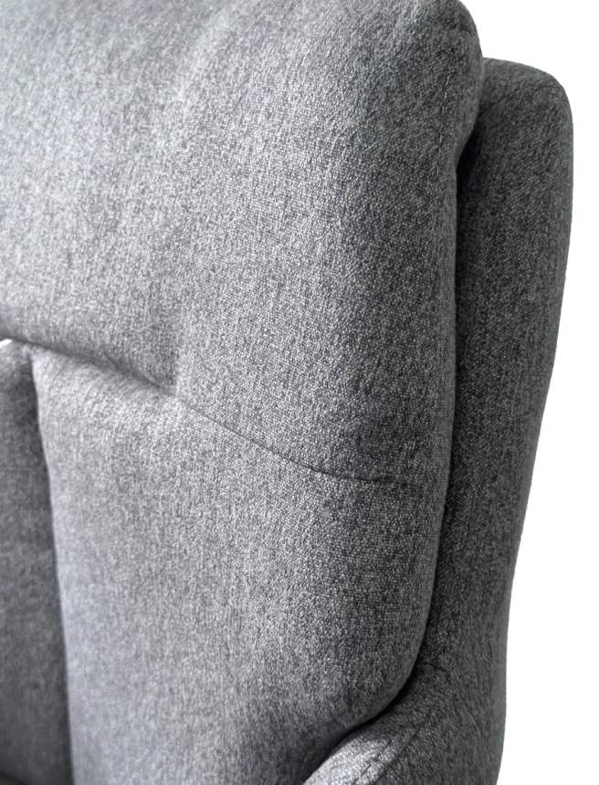 Стул Moon, мягкий, поворотный, серый Family-022, ткань, черный каркас 