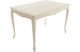 Кухонный стол Кабриоль 120, слоновая кость, каркас слоновая кость