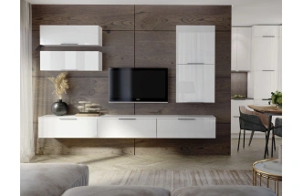 Модульная гостиная Слайд 2, белый глянец