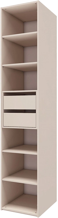 Шкаф одностворчатый Луара 9, распашной с ящиками, кашемир серый