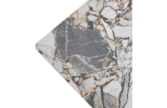 Обеденный раздвижной стол Адажио 240 (320), Mineral Stone Natural, керамика , черный каркас 