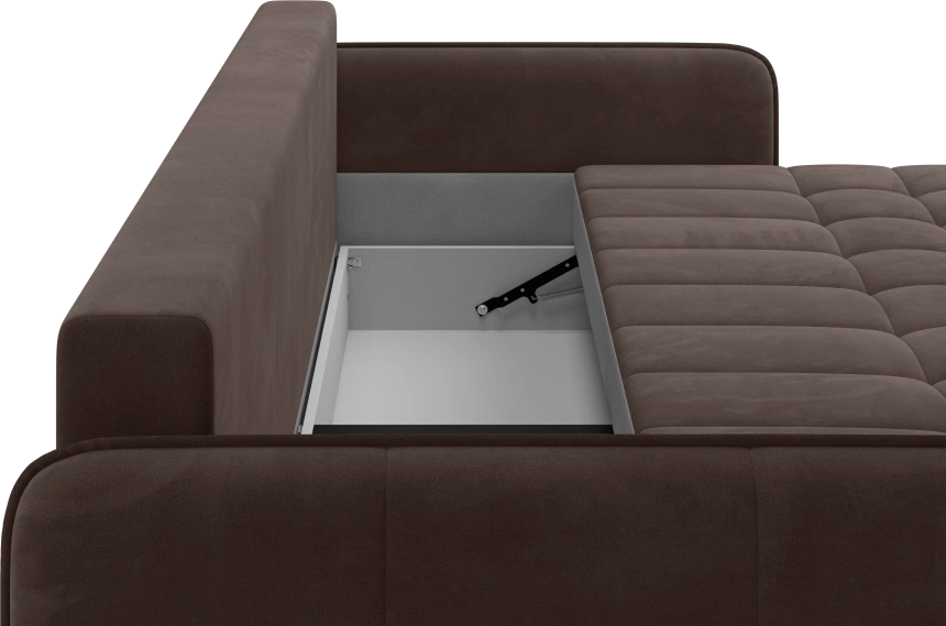 Диван прямой Тадеуш, модель 043, Velutto 23 (коричневый)