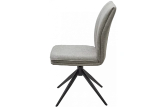Стул Yohan, мягкий, поворотный, KN01-04, светло-серый, ткань, черный каркас