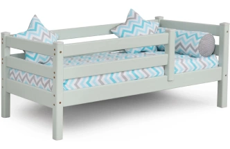 Кровать детская Соня-3, с защитой по периметру, зеленый