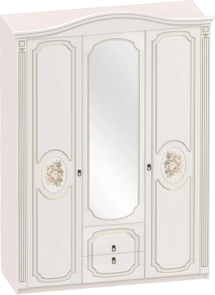 Шкаф трехдверный Верона, распашной для одежды, кофе 10 / капучино