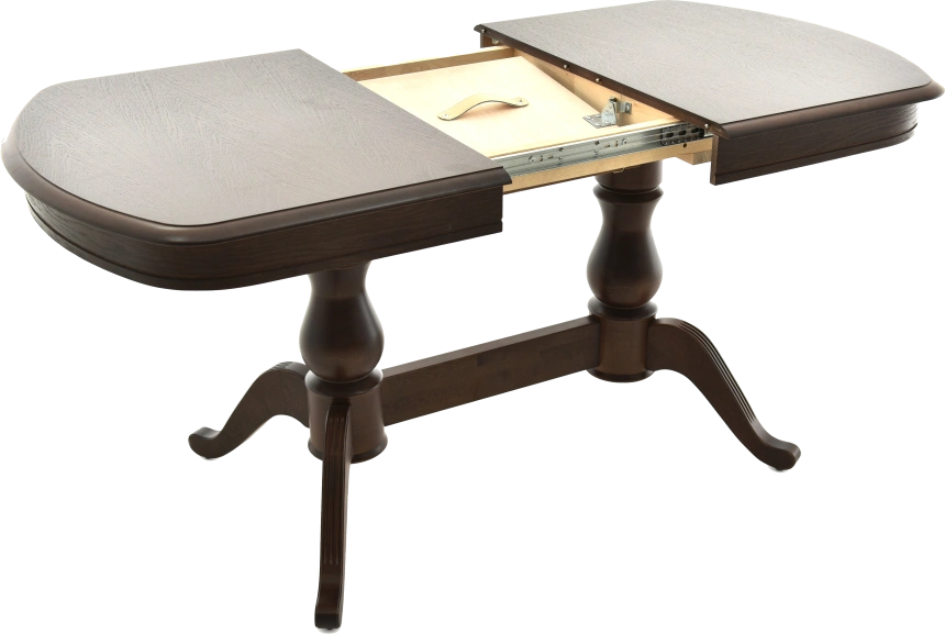 Кухонный стол Фабрицио-2м, 120, орех темный, каркас орех темный