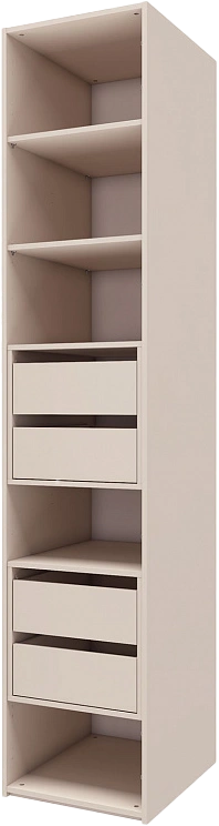 Шкаф одностворчатый Луара 7, распашной с ящиками, кашемир серый 