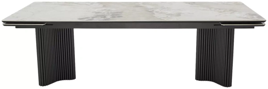 Обеденный раздвижной стол Адажио 240 (320), Pandora, керамика, черный каркас 