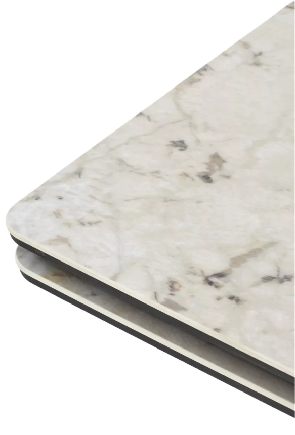 Обеденный раздвижной стол Адажио 240 (320), Pandora, керамика, черный каркас 