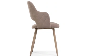 Стул Гутрид, на металлокаркасе, ромбы сзади, капучино