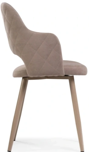 Стул Гутрид, на металлокаркасе, ромбы сзади, капучино