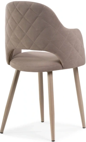 Стул Гутрид, на металлокаркасе, ромбы сзади, капучино