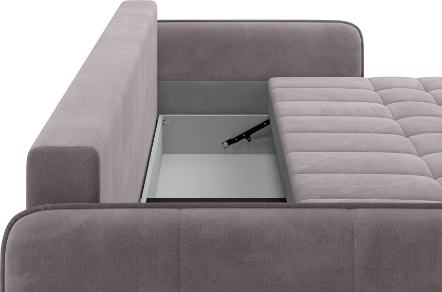 Диван прямой Тадеуш, модель 043, Velutto 08 (серый)