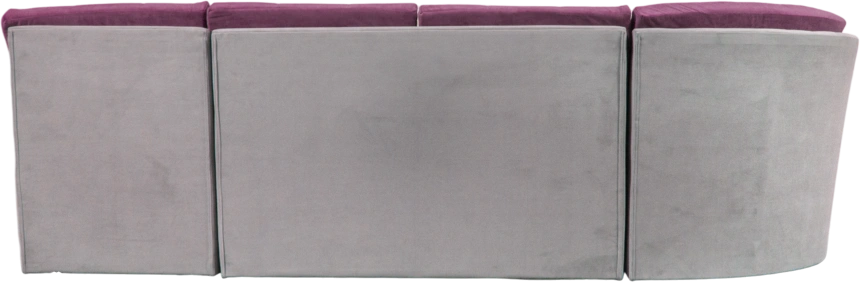 Диван угловой София 2, Tenerife elderberry, Tenerife silver, с задней тканью