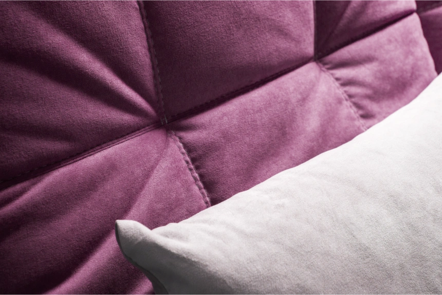 Диван угловой София 2, Tenerife elderberry, Tenerife silver, с задней тканью