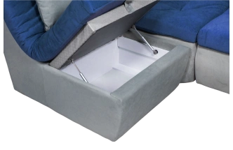 Диван угловой София 2 с кресельной частью, MONAKO-A 09, MONAKO-A 14, с задней тканью