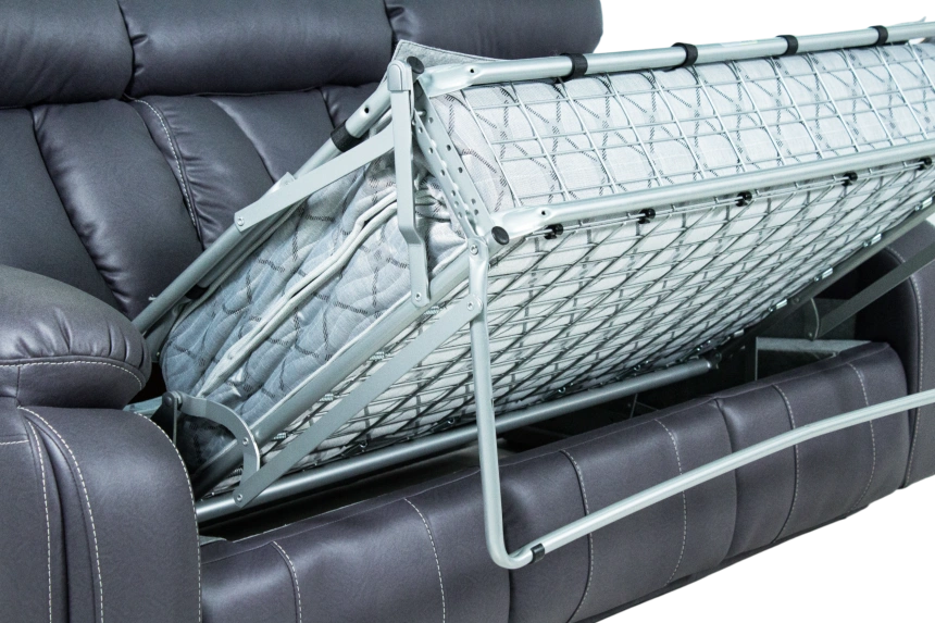 Диван прямой Азалия, Нубук №7 (Dusty blue)