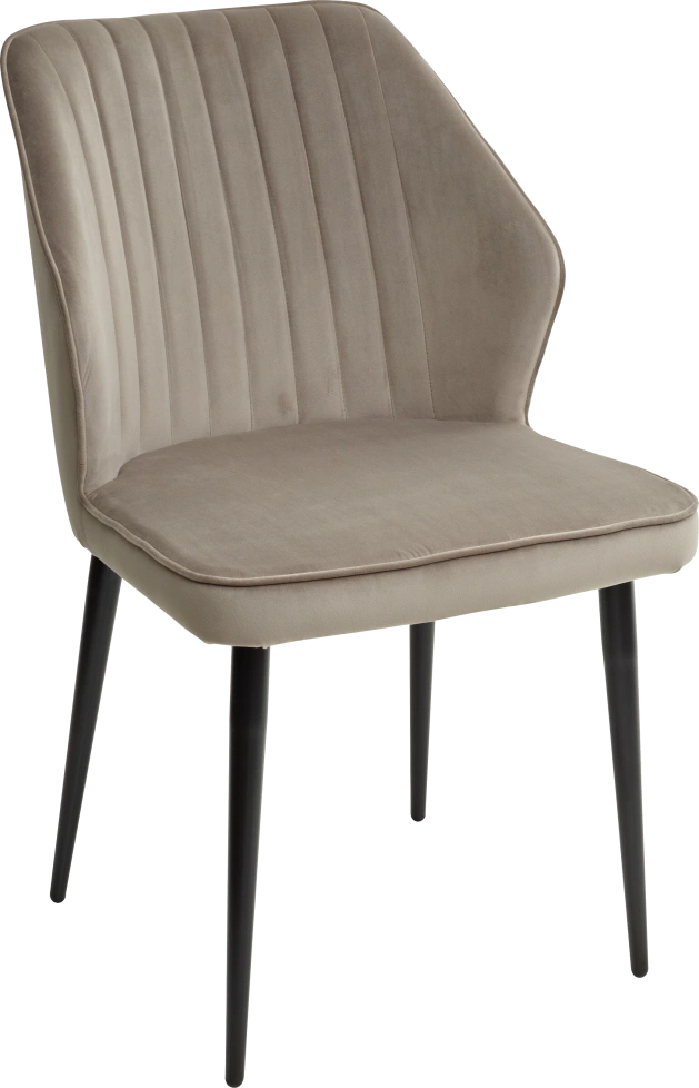 Стул Seattle-V, мягкий, латте #25, велюр, черный каркас