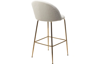 Барный стул Glade NINI-01 Белый, teddy, золотой каркас