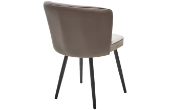 Стул Моне, мягкий, Rovena Biscut ткань, Orakul 290 экокожа, черный каркас