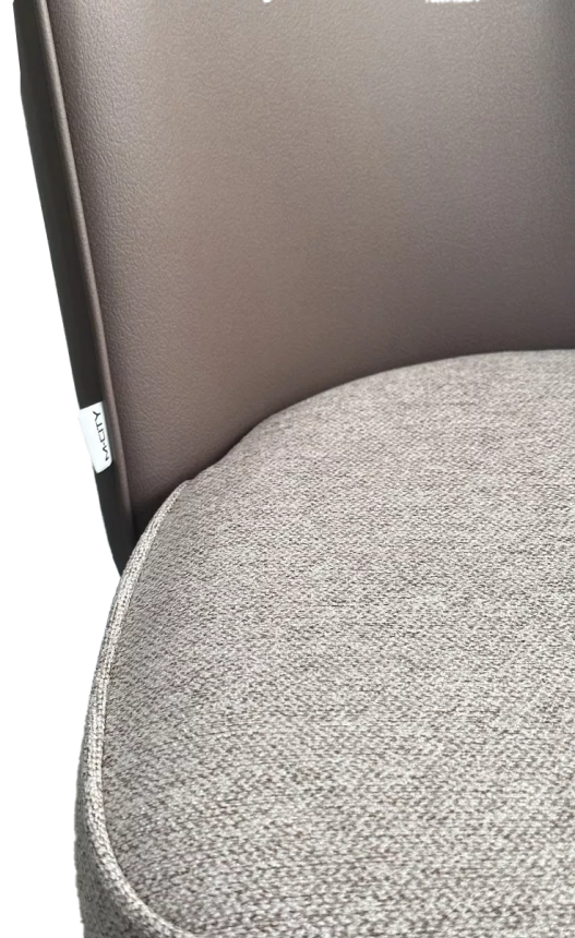 Стул Моне, мягкий, Rovena Biscut ткань, Orakul 290 экокожа, черный каркас