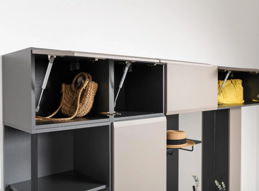 Шкаф навесной Сейдиль 16.314.04, антрацит / веллюто капучино