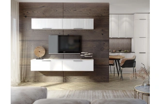 Модульная гостиная Слайд 4, белый глянец