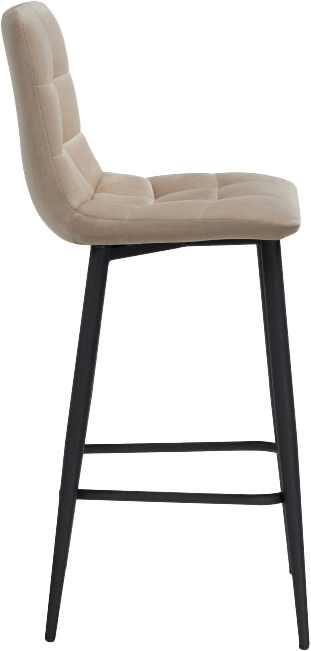 Полубарный стул Чилли К, на металлокаркасе, бежевый / черный