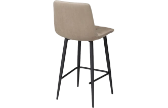 Полубарный стул Чилли К, на металлокаркасе, бежевый / черный