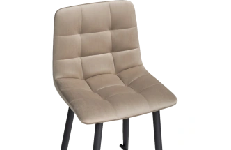 Полубарный стул Чилли К, на металлокаркасе, бежевый / черный