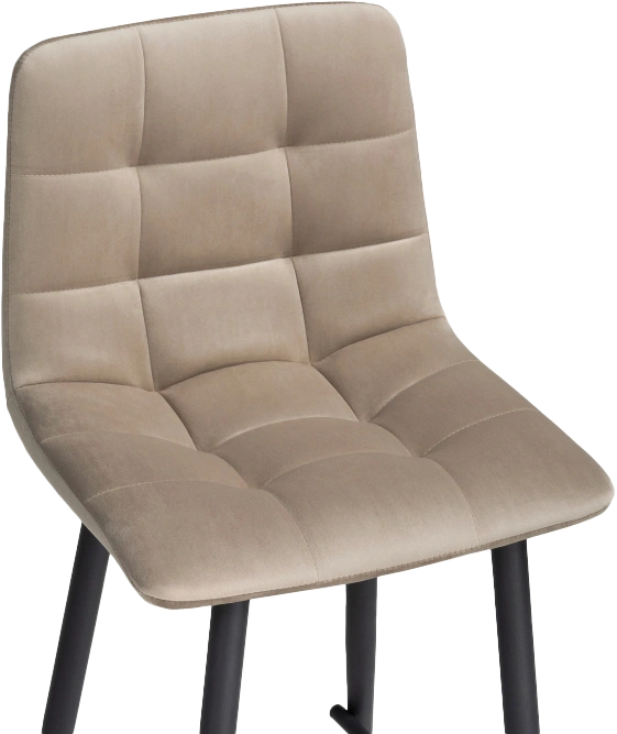 Полубарный стул Чилли К, на металлокаркасе, бежевый / черный