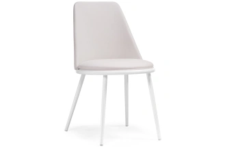 Стул Алдис, на металлокаркасе, катания вайт / белый матовый