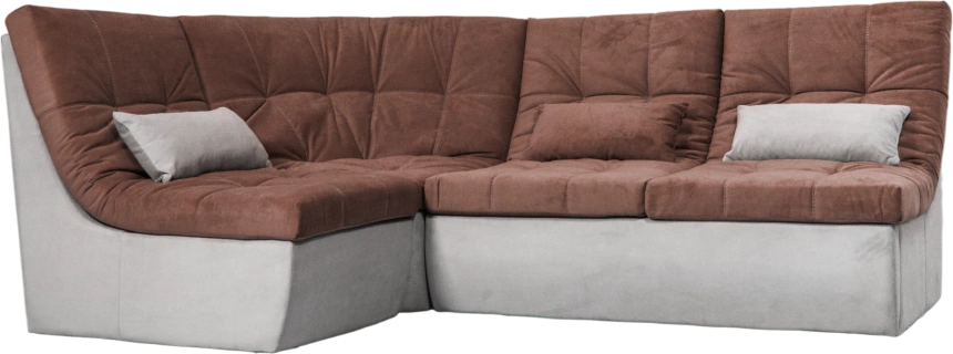 Диван угловой София 2 с кресельной частью, MONAKO-A 04, MONAKO-A 14, с задней тканью