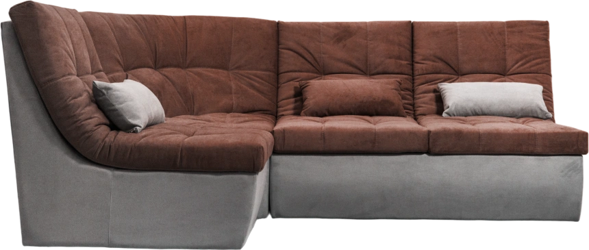 Диван угловой София 2 с кресельной частью, MONAKO-A 04, MONAKO-A 14, с задней тканью