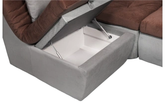 Диван угловой София 2 с кресельной частью, MONAKO-A 04, MONAKO-A 14, с задней тканью