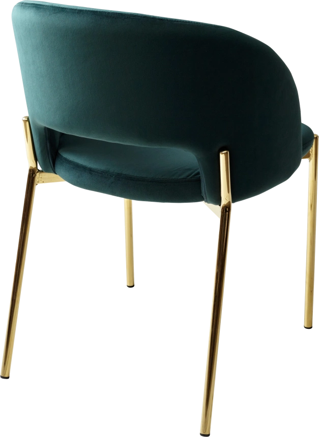 Стул Agnes, мягкий, Bluvel-78 зеленый, золотой каркас