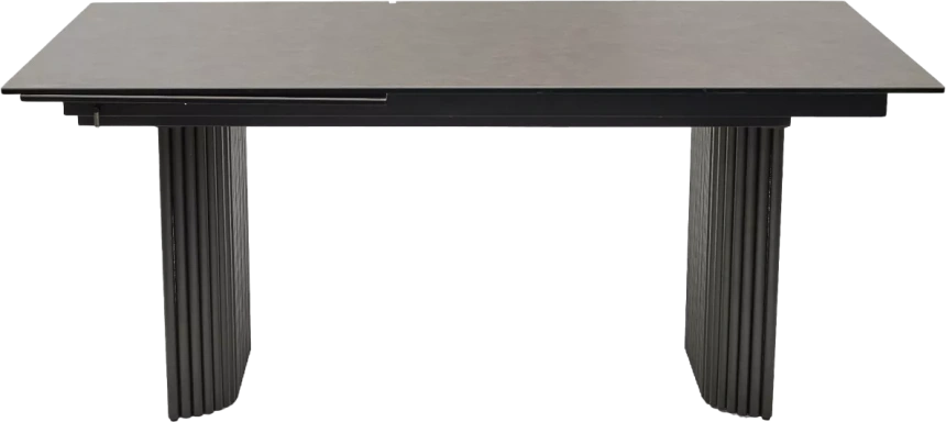 Кухонный стол Ragnar 180, цвет 1697 Коричневая кожа, керамика, Темно-серый каркас