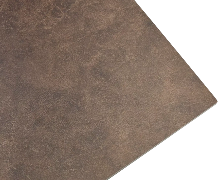 Кухонный стол Ragnar 180, цвет 1697 Коричневая кожа, керамика, Темно-серый каркас