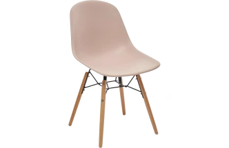 Стул Bonnie, пластиковый, 292-DPP розовый с деревянными ножками