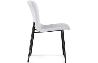 Стул на металлокаркасе Игон, серый / черный муар