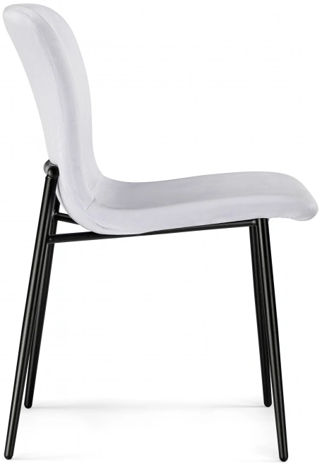 Стул на металлокаркасе Игон, серый / черный муар